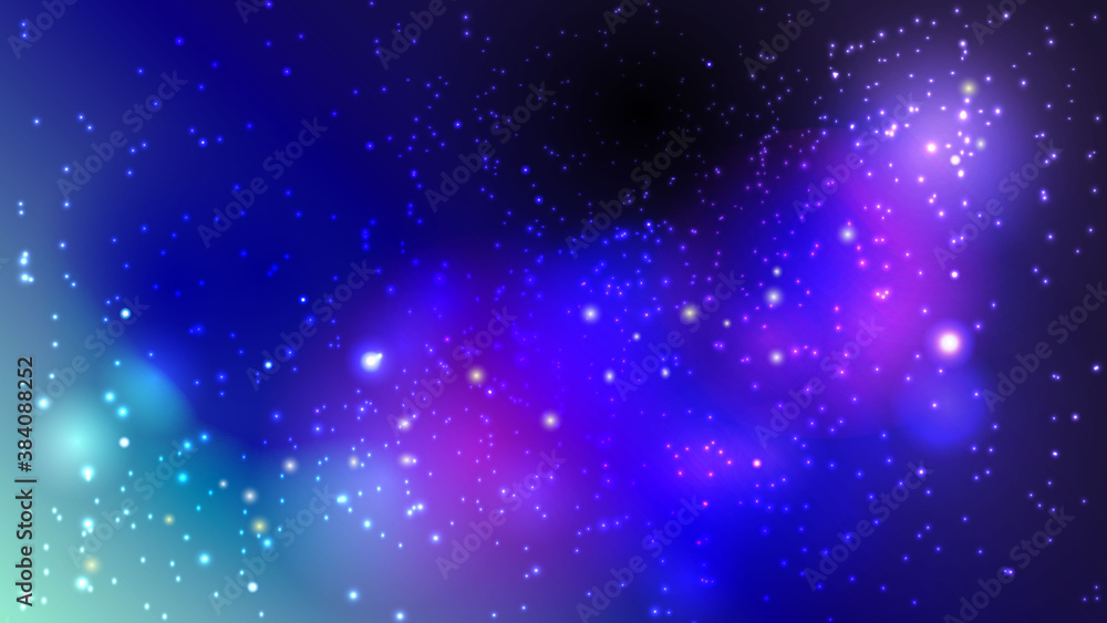 Obraz premium 夜空の星々または宇宙（ピンクがかった幻想的な状態）