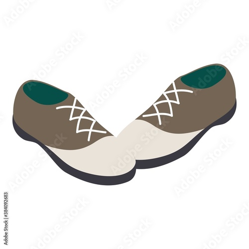 Derby shoes icon. Isometric illustration of derby shoes vector icon for web