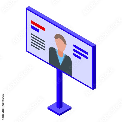 Advertising agitation icon. Isometric of advertising agitation vector icon for web design isolated on white background