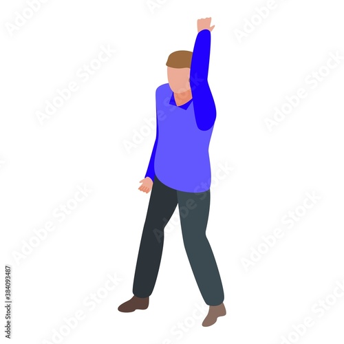 People agitation icon. Isometric of people agitation vector icon for web design isolated on white background