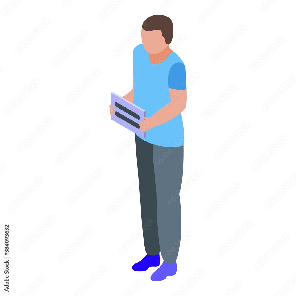 Office work agitation icon. Isometric of office work agitation vector icon for web design isolated on white background Office work agitation icon. Isometric of office work agitation vector icon for web design isolated on white background