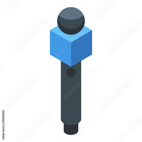 Microphone agitation icon. Isometric of microphone agitation vector icon for web design isolated on white background