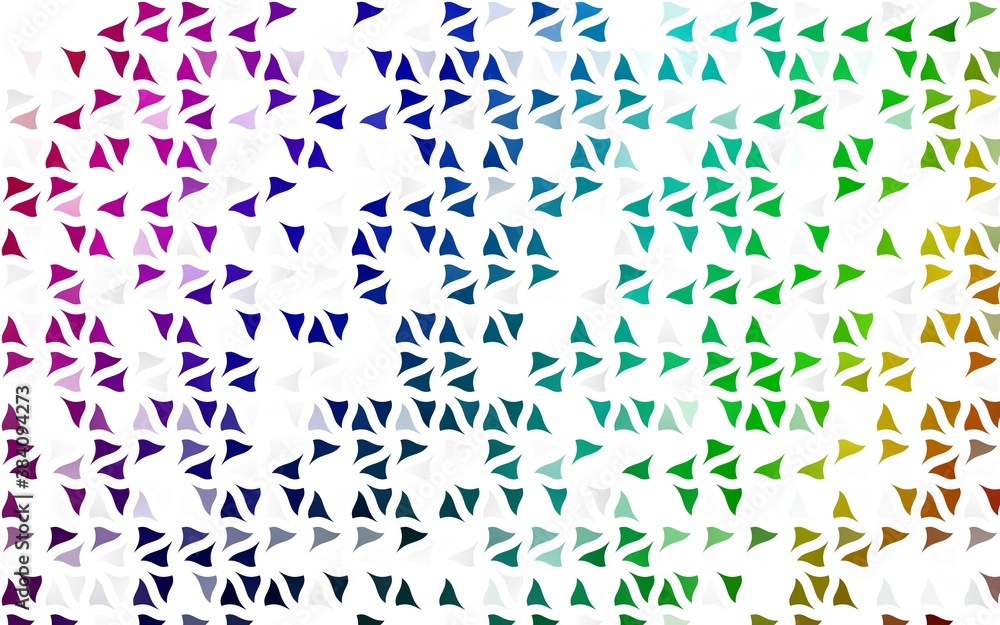 Light Multicolor, Rainbow vector backdrop with lines, triangles.