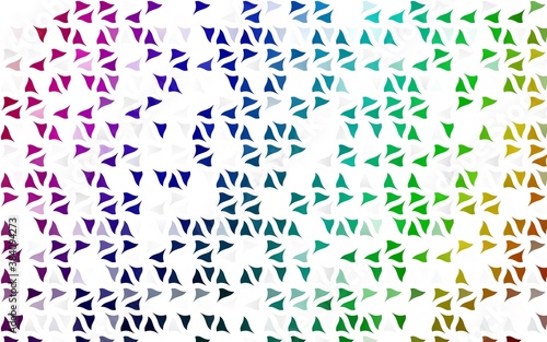 Light Multicolor  Rainbow vector backdrop with lines  triangles.