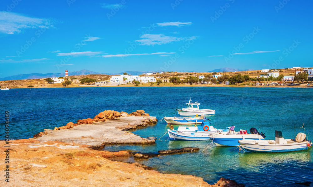 View of the island at Paros, Greece