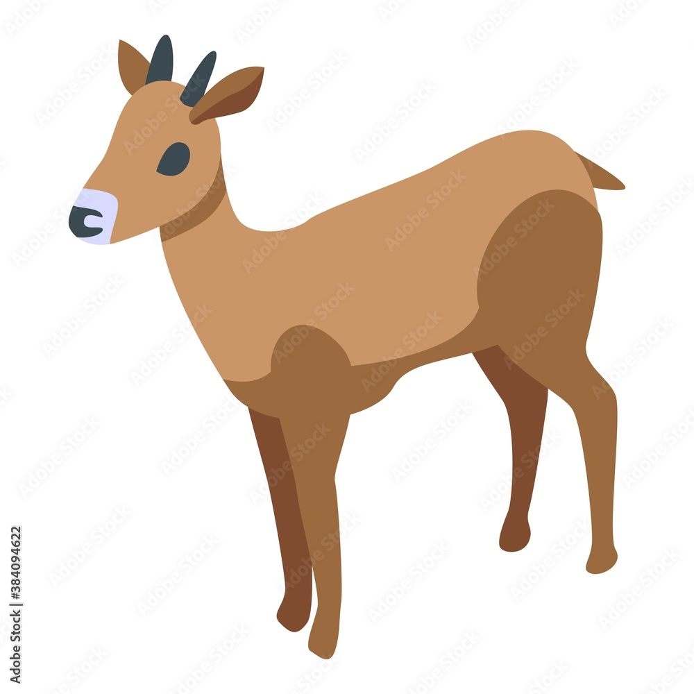 Oryx gazelle icon. Isometric of oryx gazelle vector icon for web design isolated on white background