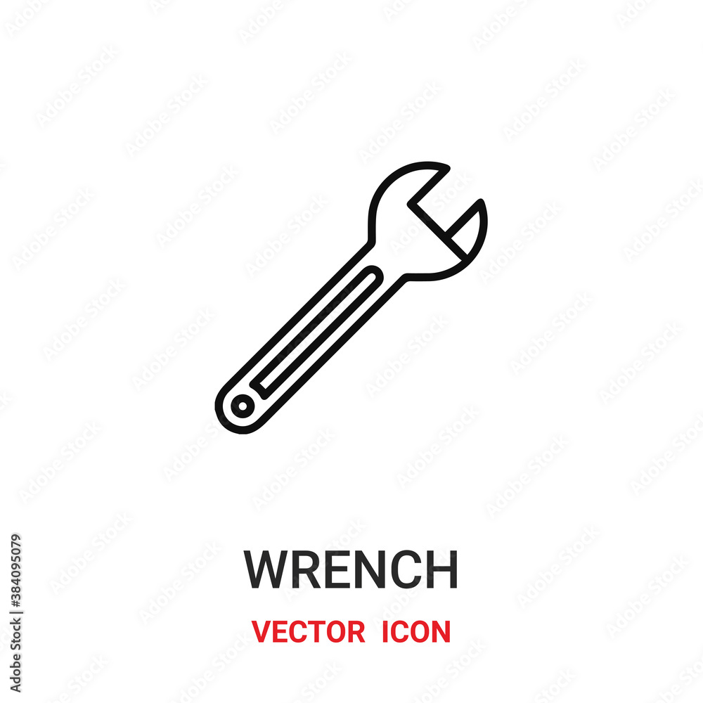 wrench icon vector symbol. wrench symbol icon vector for your design. Modern outline icon for your website and mobile app design. wrench icon vector symbol. wrench symbol icon vector for your design. Modern outline icon for your website and mobile app design.