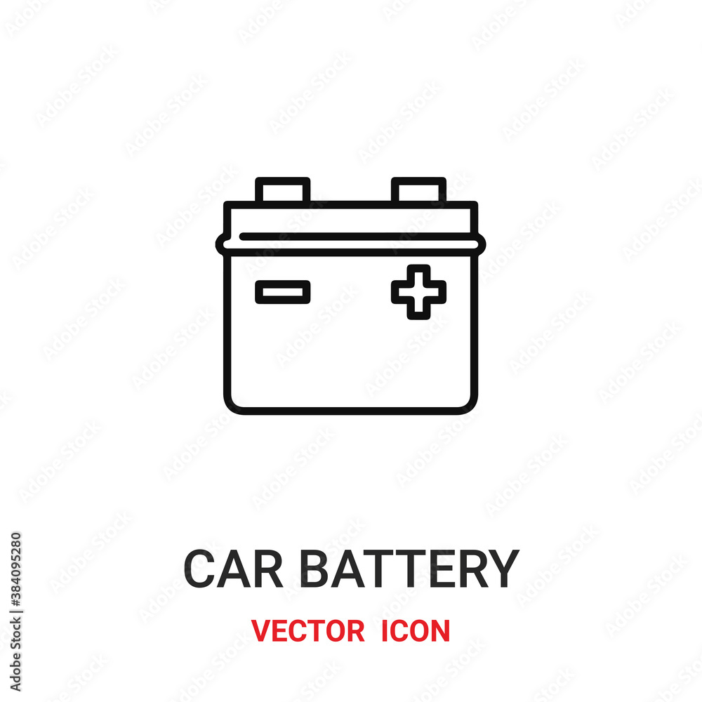car battery icon vector symbol. car battery symbol icon vector for your design. Modern outline icon for your website and mobile app design. car battery icon vector symbol. car battery symbol icon vector for your design. Modern outline icon for your website and mobile app design.