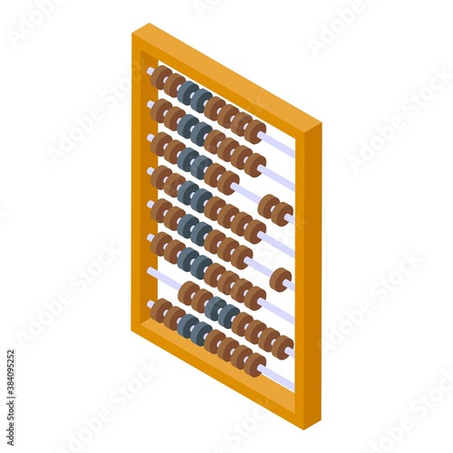 Education abacus icon. Isometric of education abacus vector icon for web design isolated on white background