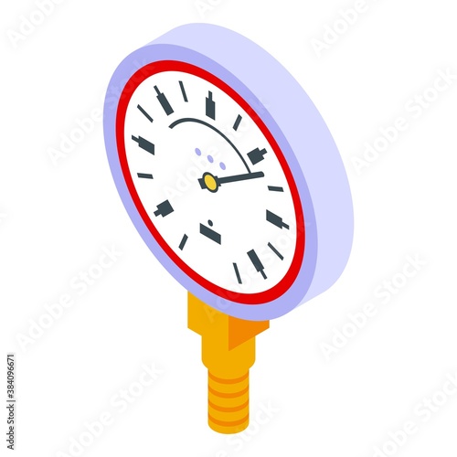 Manometer sensor icon. Isometric of manometer sensor vector icon for web design isolated on white background