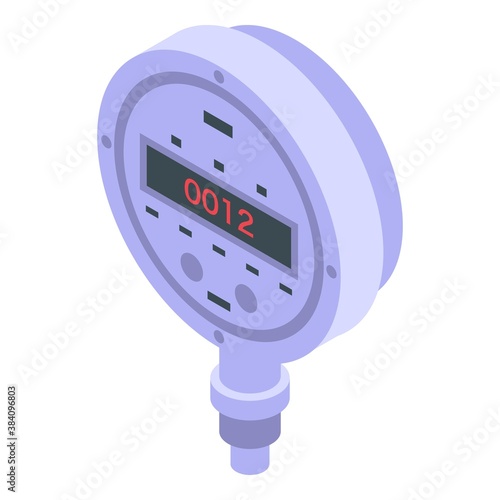 Digital manometer icon. Isometric of digital manometer vector icon for web design isolated on white background