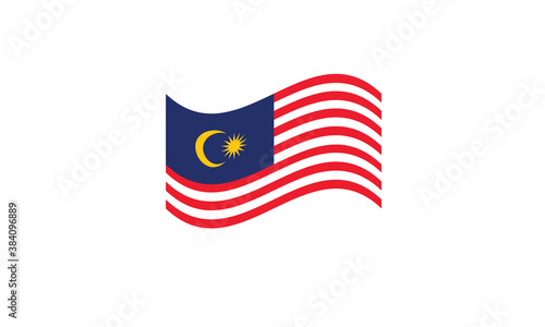 Malaysia flag waving vector illustration