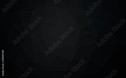 Dark Black vector blurry triangle texture.