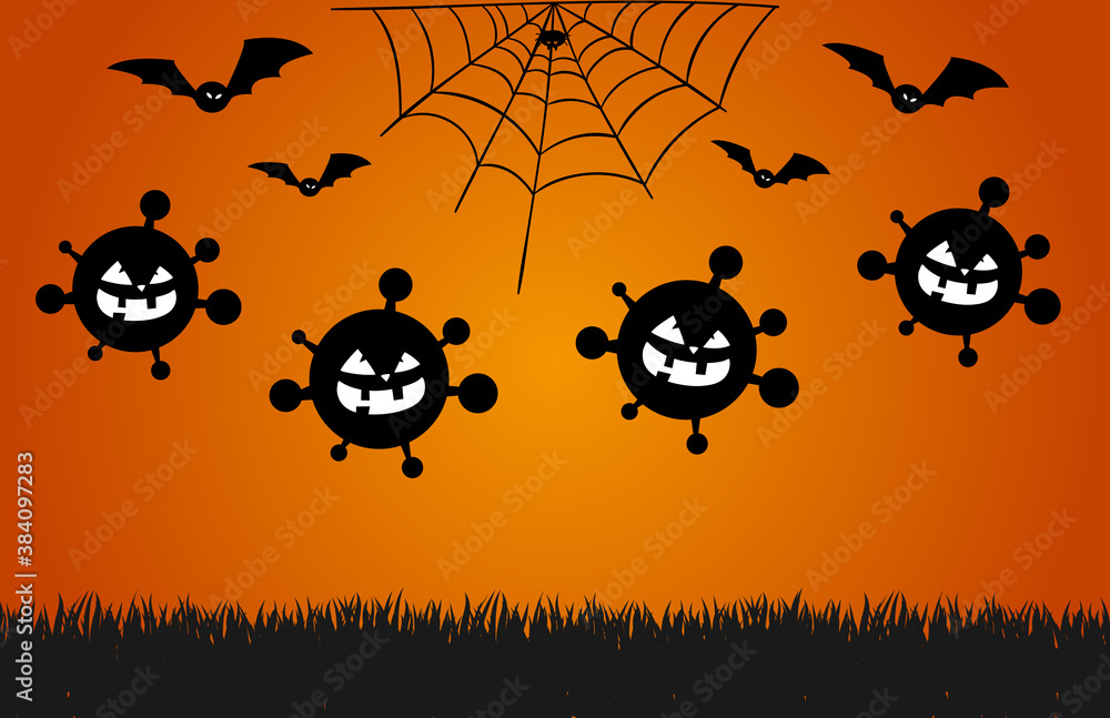 Halloween Covid19 Poster, Greeting Card Happy Halloween Halloween Covid19 Poster, Greeting Card Happy Halloween