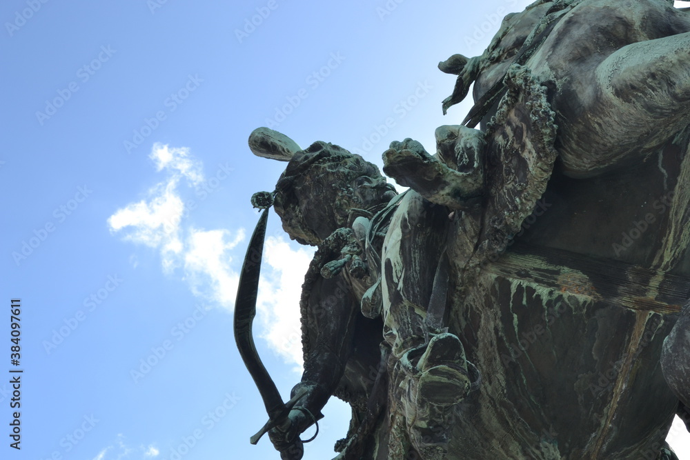 Statue de Lassale dans le parc du château de Lunéville