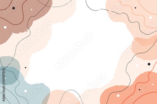 Abstract modern background with fluid organic shapes, pastel colors