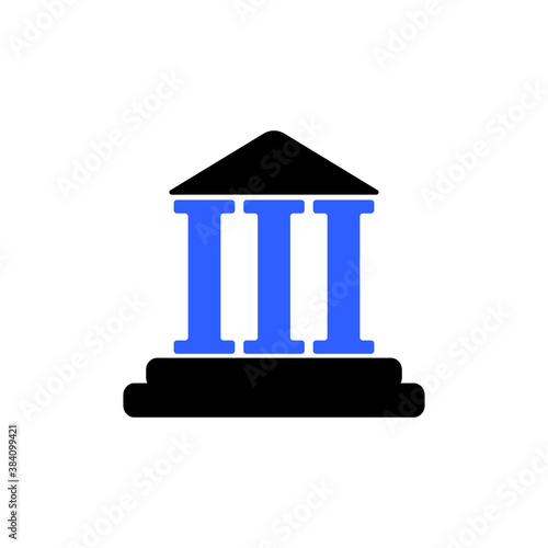 bank icon design black and blue
