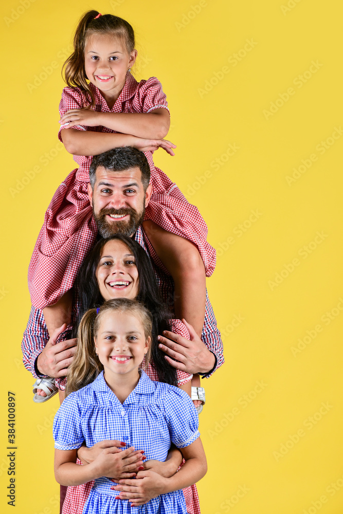 big family portrait, concept of love