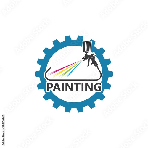 spraygun vector icon illustration design