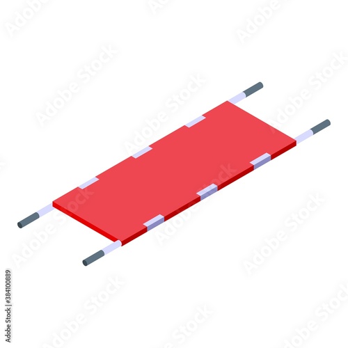 Rescuer stretcher icon. Isometric of rescuer stretcher vector icon for web design isolated on white background