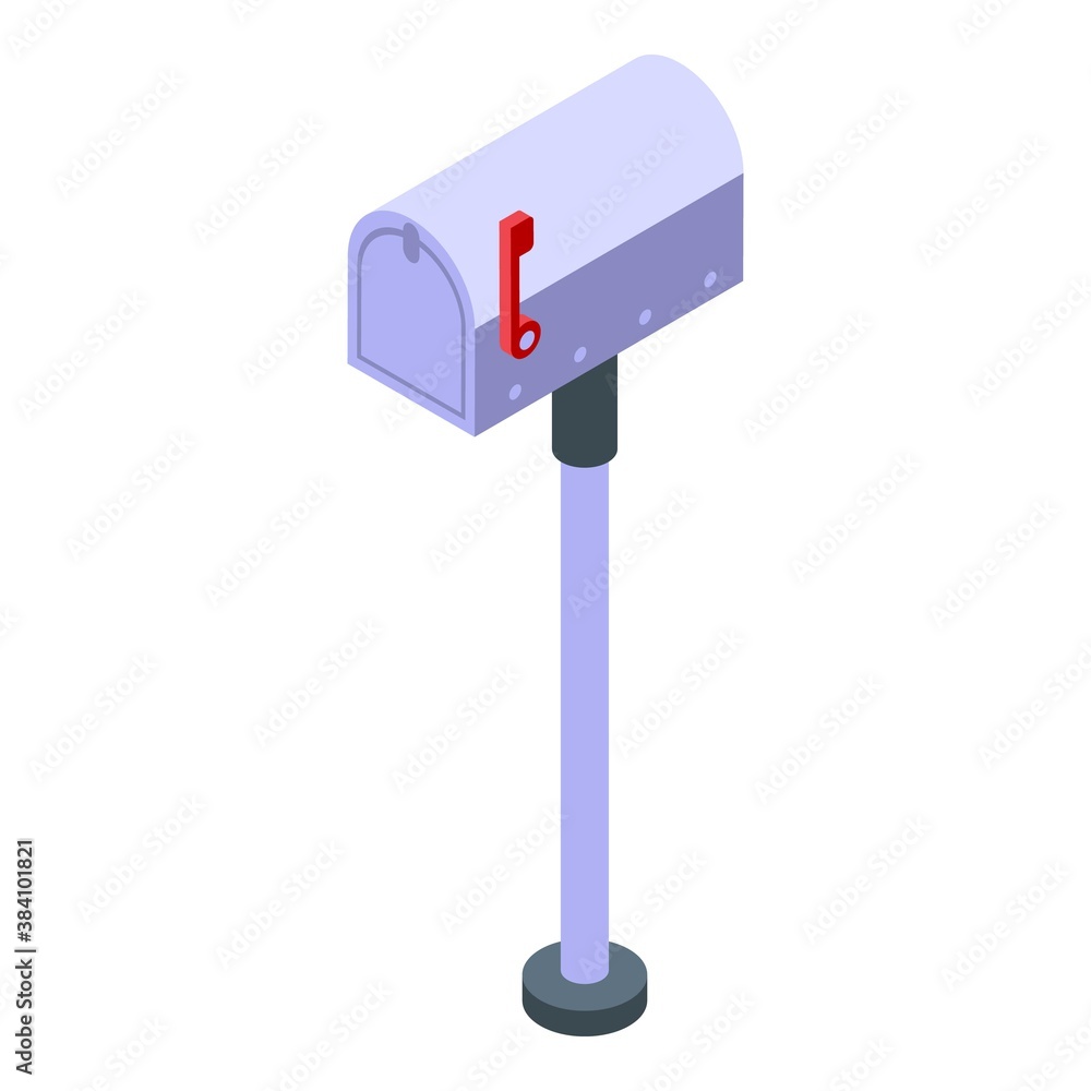 Mail box subscription icon. Isometric of mail box subscription vector icon for web design isolated on white background Mail box subscription icon. Isometric of mail box subscription vector icon for web design isolated on white background