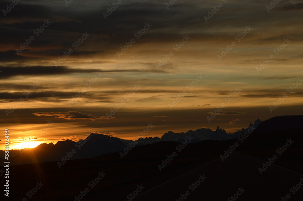 Hiking during Austral Autumn around El Chalten, Laguna de Los Tres and Fitz Roy Mountains in Patagonia, Argentina