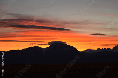 Wallpaper Mural Sunset over El Chalten and hiking at Fitz Roy in Patagonia, Argentina Torontodigital.ca