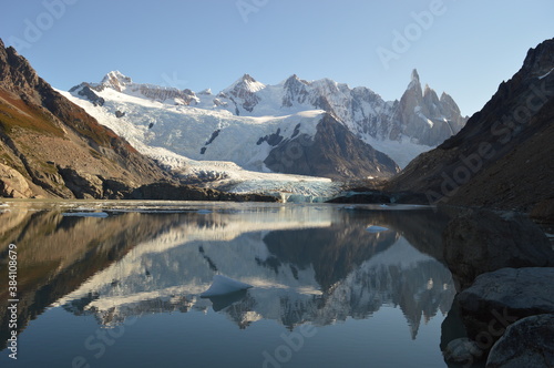 Hiking during Austral Autumn around El Chalten, Laguna de Los Tres and Fitz Roy Mountains in Patagonia, Argentina