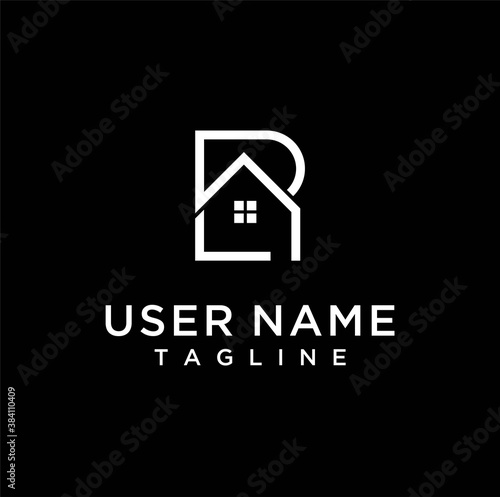 letter R home   Logo Design. initial  R home  Logo Vector Icon Design.  R home  logo design vector template.