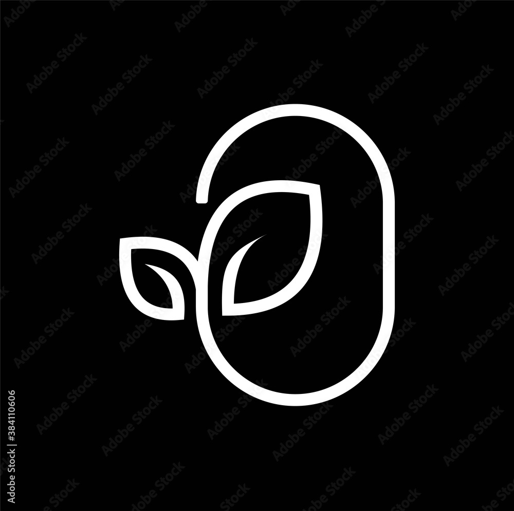 combination leaf logo with white oval combination leaf logo with white oval