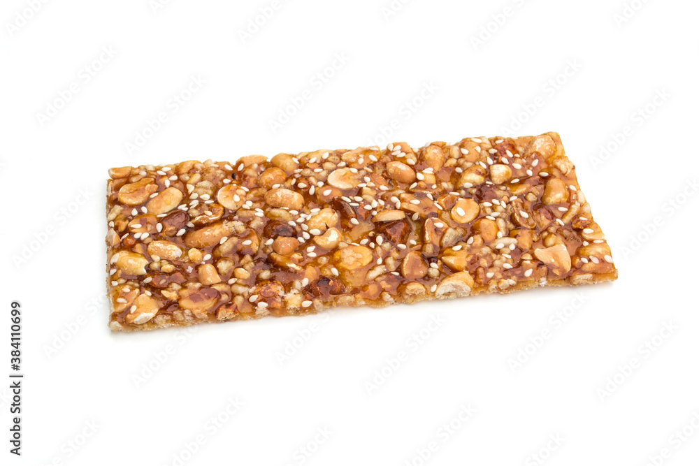 Nut Bars – Peanut Bar on white background. Nut Bars – Peanut Bar on white background.