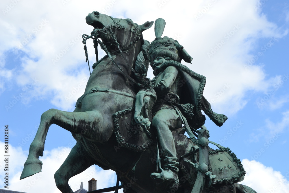 Statue de Lassale dans le parc du château de Lunéville