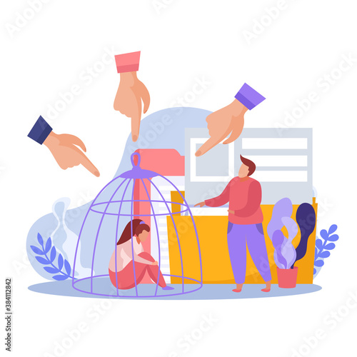 Workplace Discrimination Flat Composition 