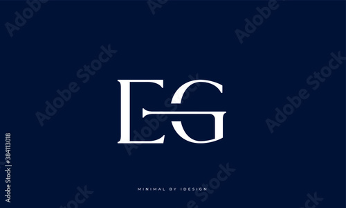 Alphabet letter icon logo EG