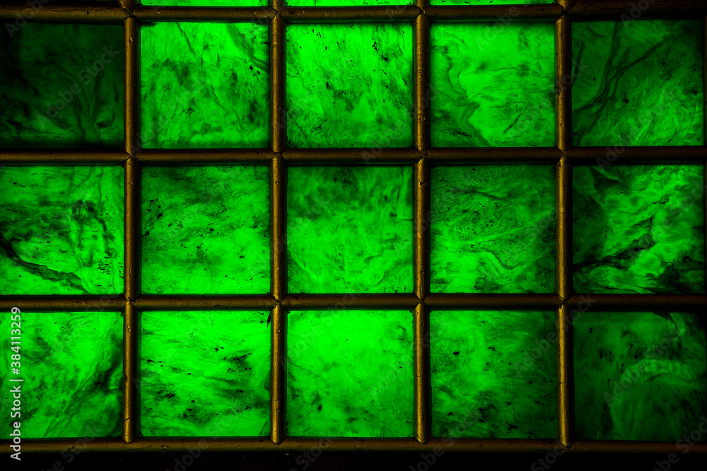 Green glass block for background Green glass block for background