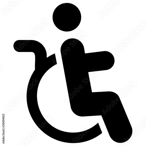 
A disabled person showing disabled passenger 
