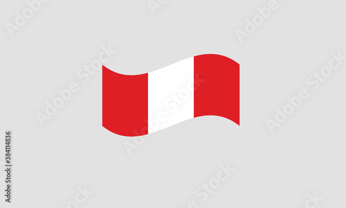 Peru flag waving vector illustration