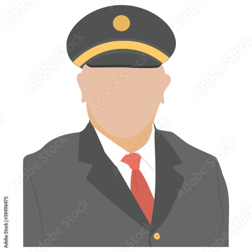 
A security officer standing to protect against terror 
