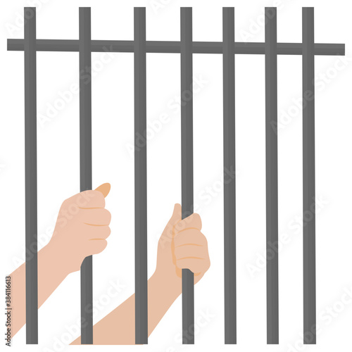 
A prisoner in a prison 
