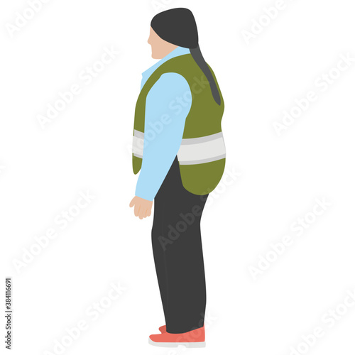 
A security officer standing to protect against terror 
