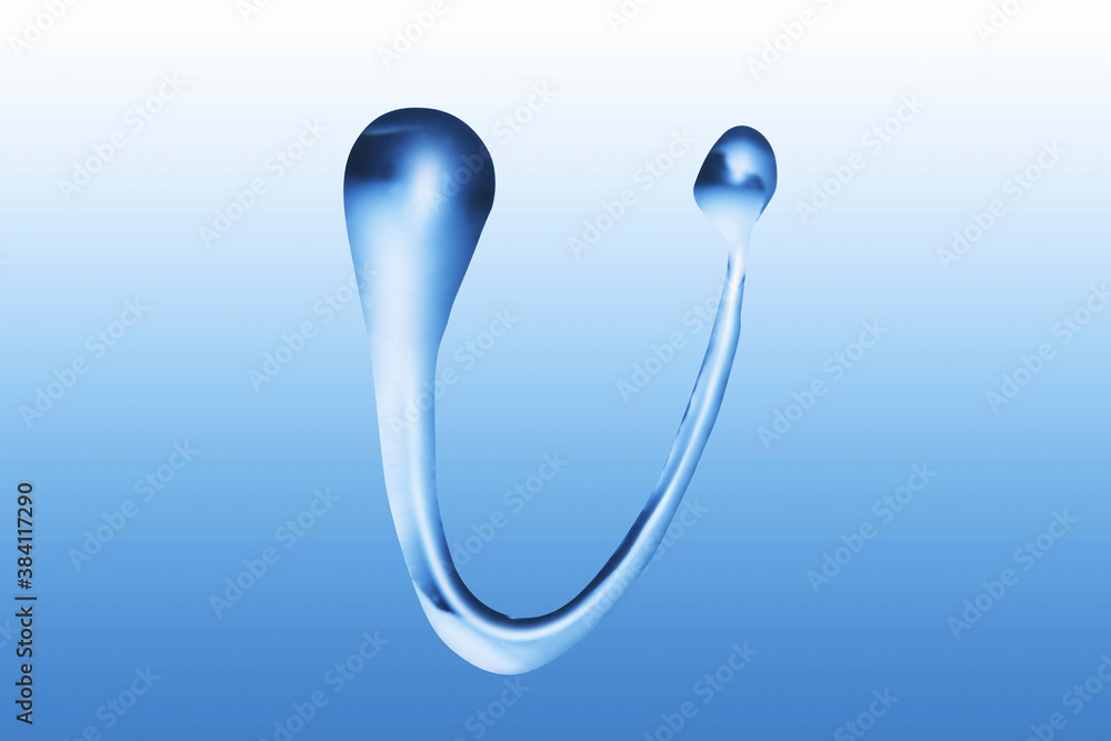 液体の文字 液体の文字