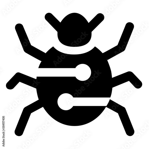 
A bug in a icon showing malware scanner 
