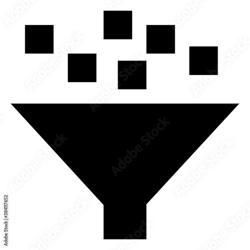 
Funnel analysis icon for digital conversion 
