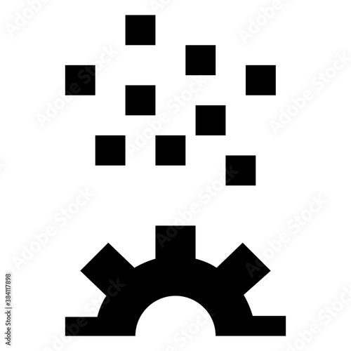 
An icon with the technological process showing development 
