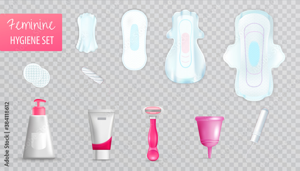Feminine Hygiene Transparent Set Feminine Hygiene Transparent Set