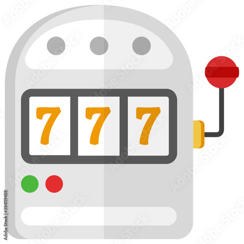 
A fruit machine is representing slot game 
