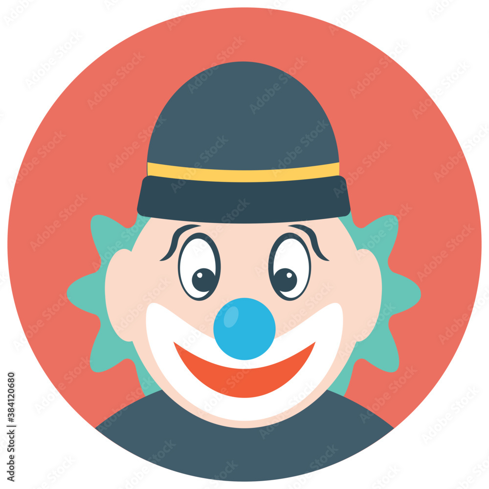 A white face joker known as auguste clown
A white face joker known as auguste clown