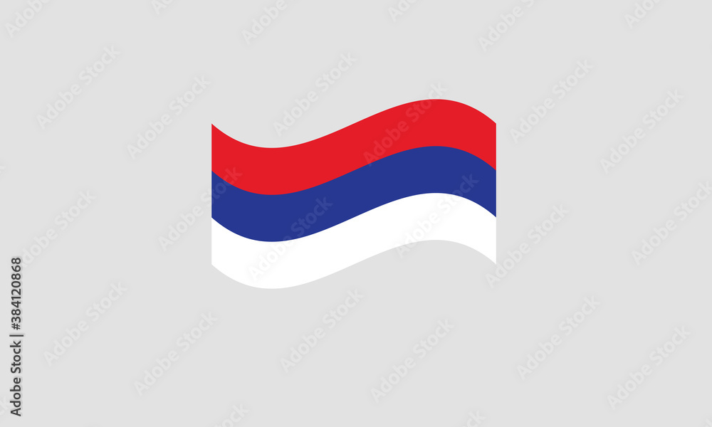 Serbia flag waving vector illustration Serbia flag waving vector illustration