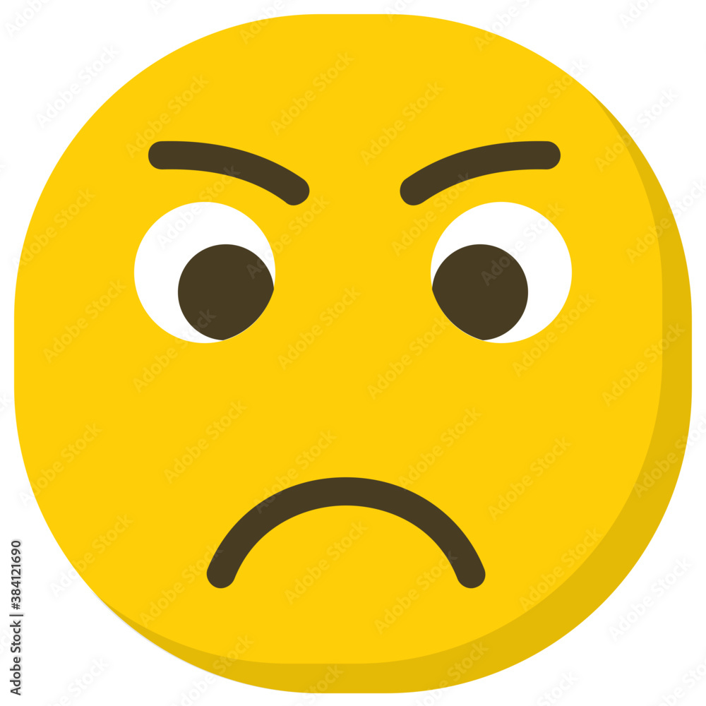 Fototapeta premium Emoticon designed to present angry face expressions 