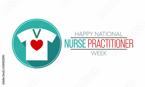Vector illustration on the theme of National Nurse Practitioner week observed each year during November.